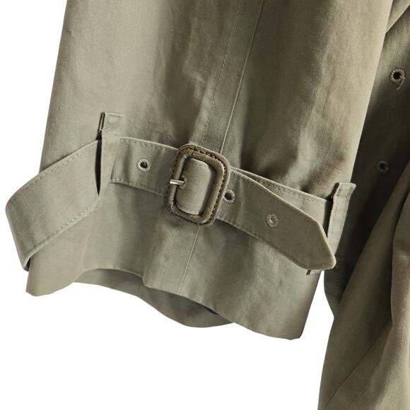 Burberrys Car Coat Size 42 Burberry Khaki NovaCheck Wool Lined Trench Authentic - Picture 6 of 13